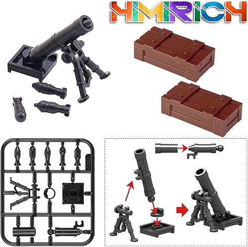 Miniatura 33 de Paquete de armas, juego de juguetes militares, modelo de bloques de construcción para figuras de soldado, equipo del ejército, piezas y accesorios