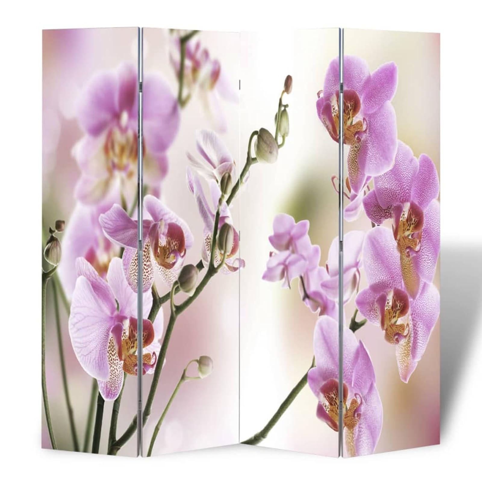 Homgoday Zewnętrzny parawan, składany parawan 160 x 170 cm z nadrukiem kwiatowym, zewnętrzny parawan balkonowy ogród, parawan zewnętrzny ogród, przegroda ogrodowa na zewnątrz, parawan zewnętrzny