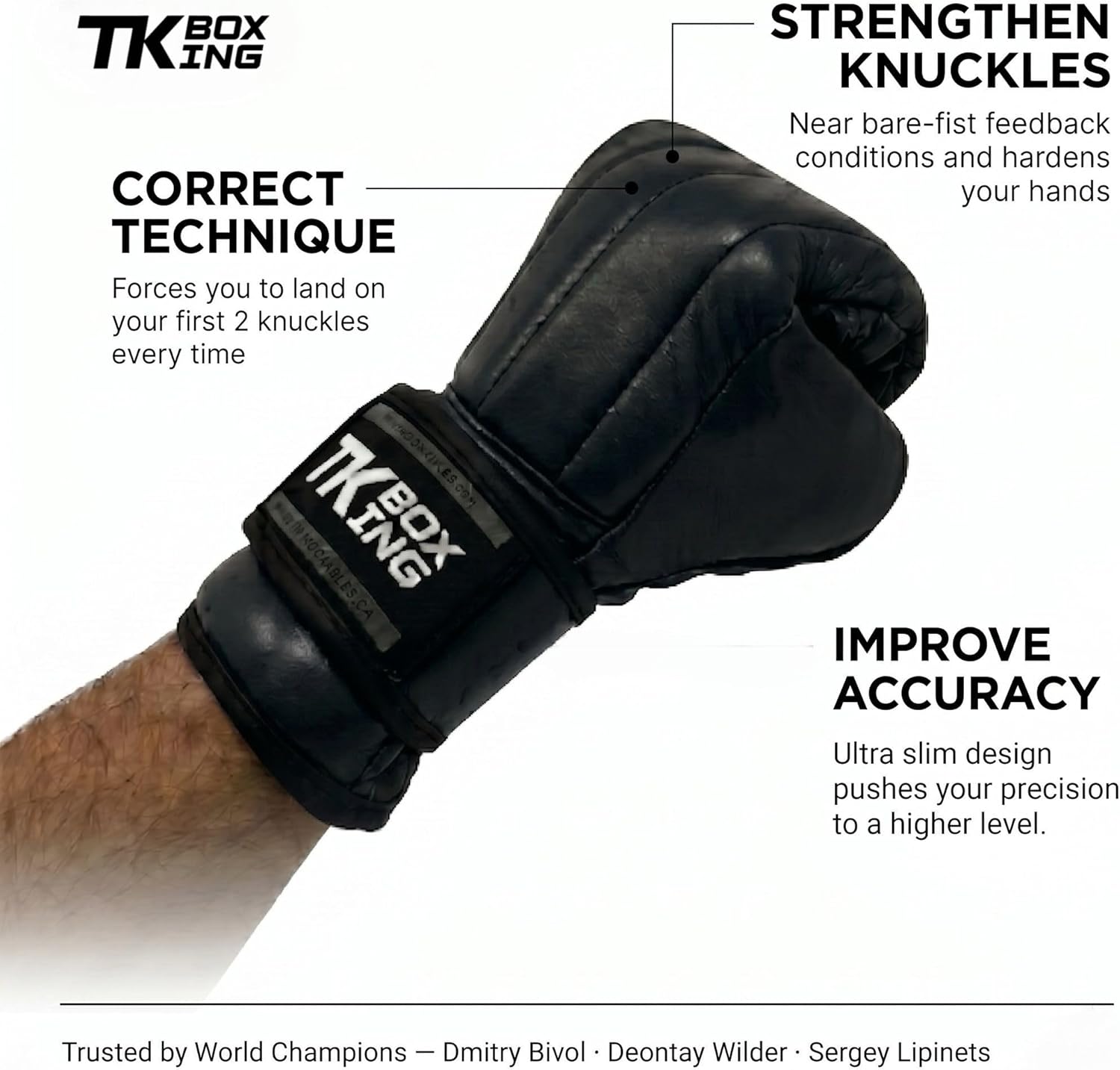 TK Boxing Gladiator Bag Mitt Gloves, Perfect for Hand Strengthening, Boxing, Kickboxing, MMA for Men and Women