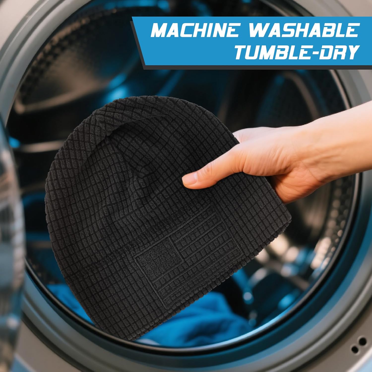 4 Pcs Grid Fleece Beanie for Men Watch Cap Waffle Army Military Tactical Beanie Winter Stocking Stuffers Gifts - Image 7