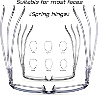 Vista 6 de Reading Glasses Womens Men Blue Light Blocking - 4 Pairs Computer Readers Lightweight Colorful Eyeglasses +1.75