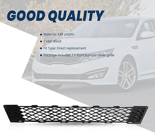 Miniatura 5 de Parachoques delantero inferior rejilla, ajuste 2011 2012 2013 para KIA Optima EX LX SX reemplazo negro malla frontal rejilla kit de repuesto para