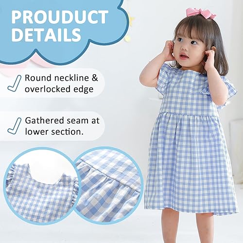 Miniatura 2 de Zanie Kids Vestidos de Pascua para niñas, vestido de verano para niñas, ropa de juego, trajes de fotos familiares