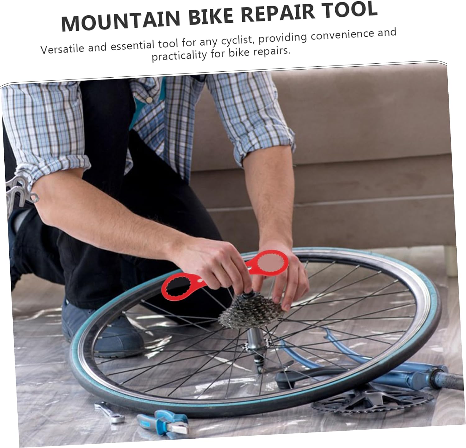 Hemoton Multi-Function Bicycle Wrench Tool Durable Alloy Axle Repair Tool for Mountain Bikes and DIY Enthusiasts Convenient Bike Repairing Equipment