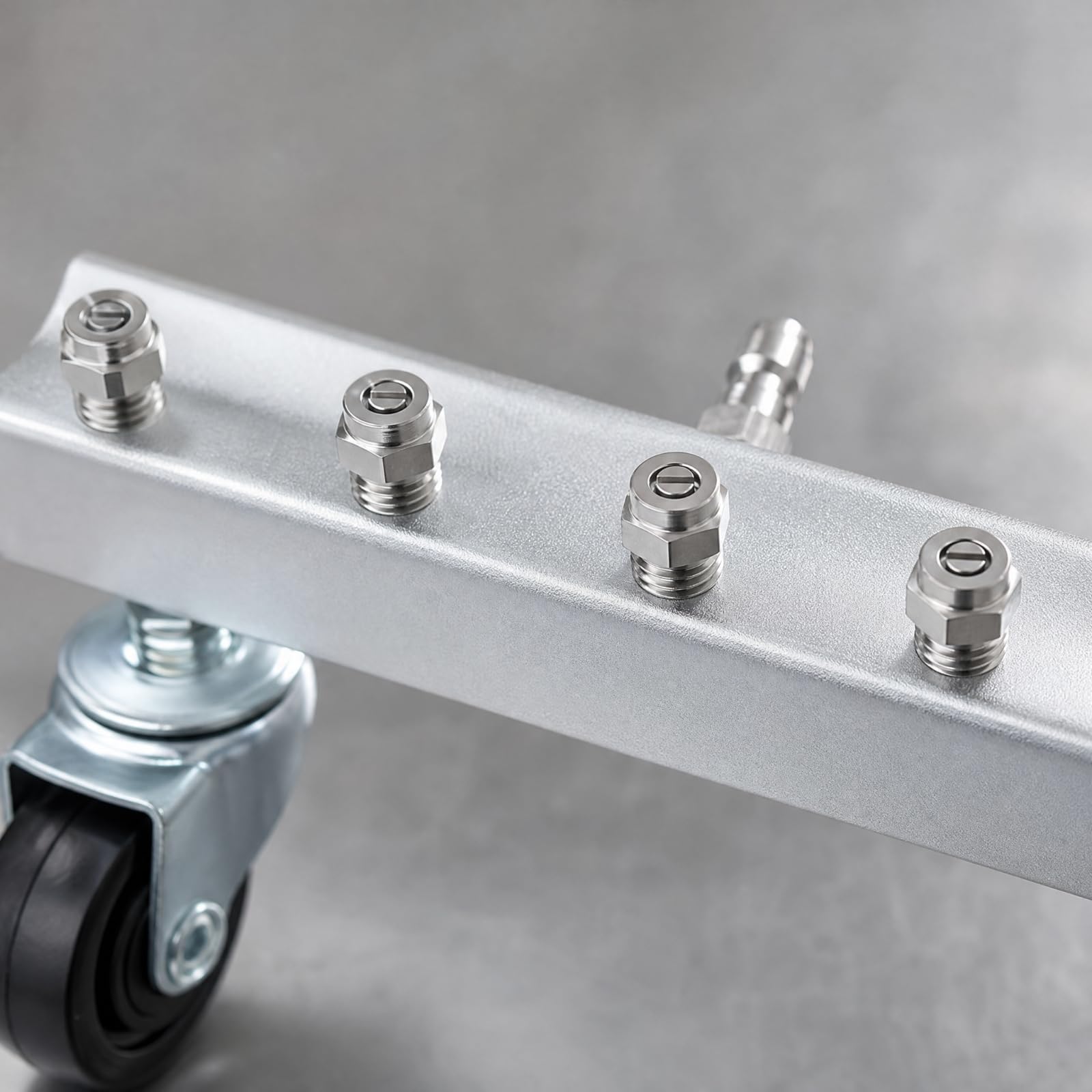 kowaku di Pulizia in Acciaio Inox con Ugelli Compatibile Testa di Pulizia con Ruote Girevoli Manutenzione senza Manutenzione Garage