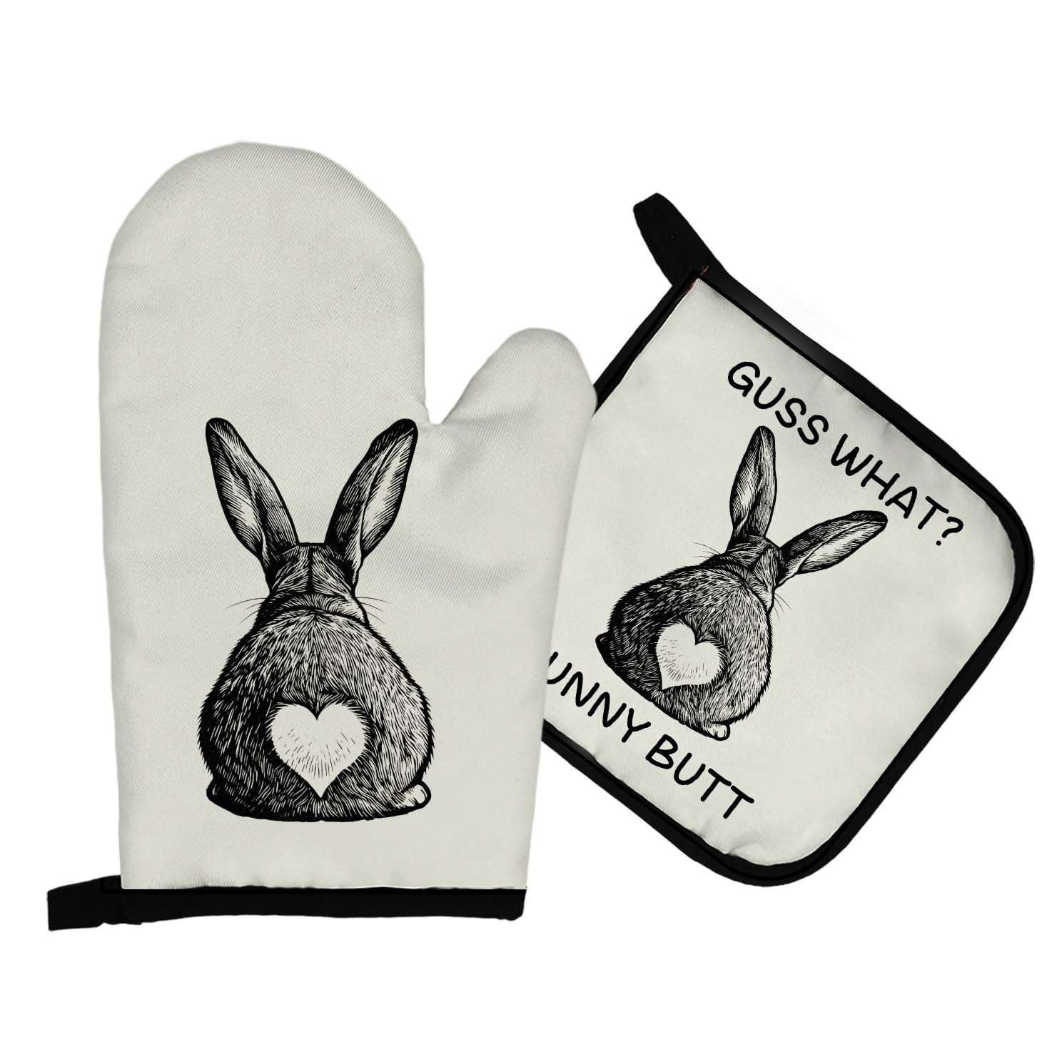 Gants de cuisine lapin de Pâques pour vos repas de fête en famille
