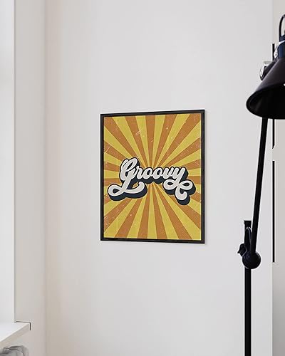 Miniatura 5 de HAUS AND HUES Pósteres Groovy - Arte de pared retro de los años 70, decoración de habitación hippie, carteles trippy para dormitorio, póster