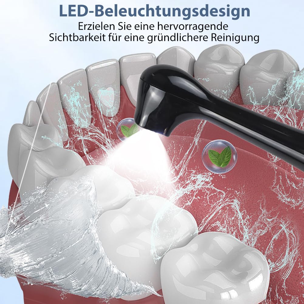 Juego de blanqueamiento dental, pulidor eléctrico con 5 modos para limpieza de dientes y blanqueamiento de dientes, juego de blanqueamiento dental con soporte para cepillo de dientes eléctrico, pared