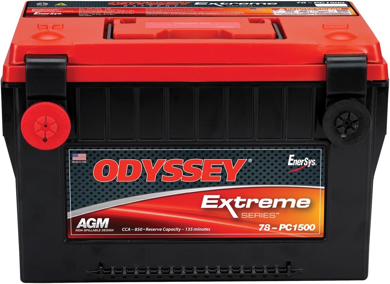 Odyssey 78-PC1500-A Battery: 2x Power, 3x Life for Cars, Light Trucks & Vans - Pure Lead Extreme Performance