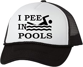 Funny Trucker Hat I Pee in Pools Baseball Cap Retro Vintage Joke Swimming