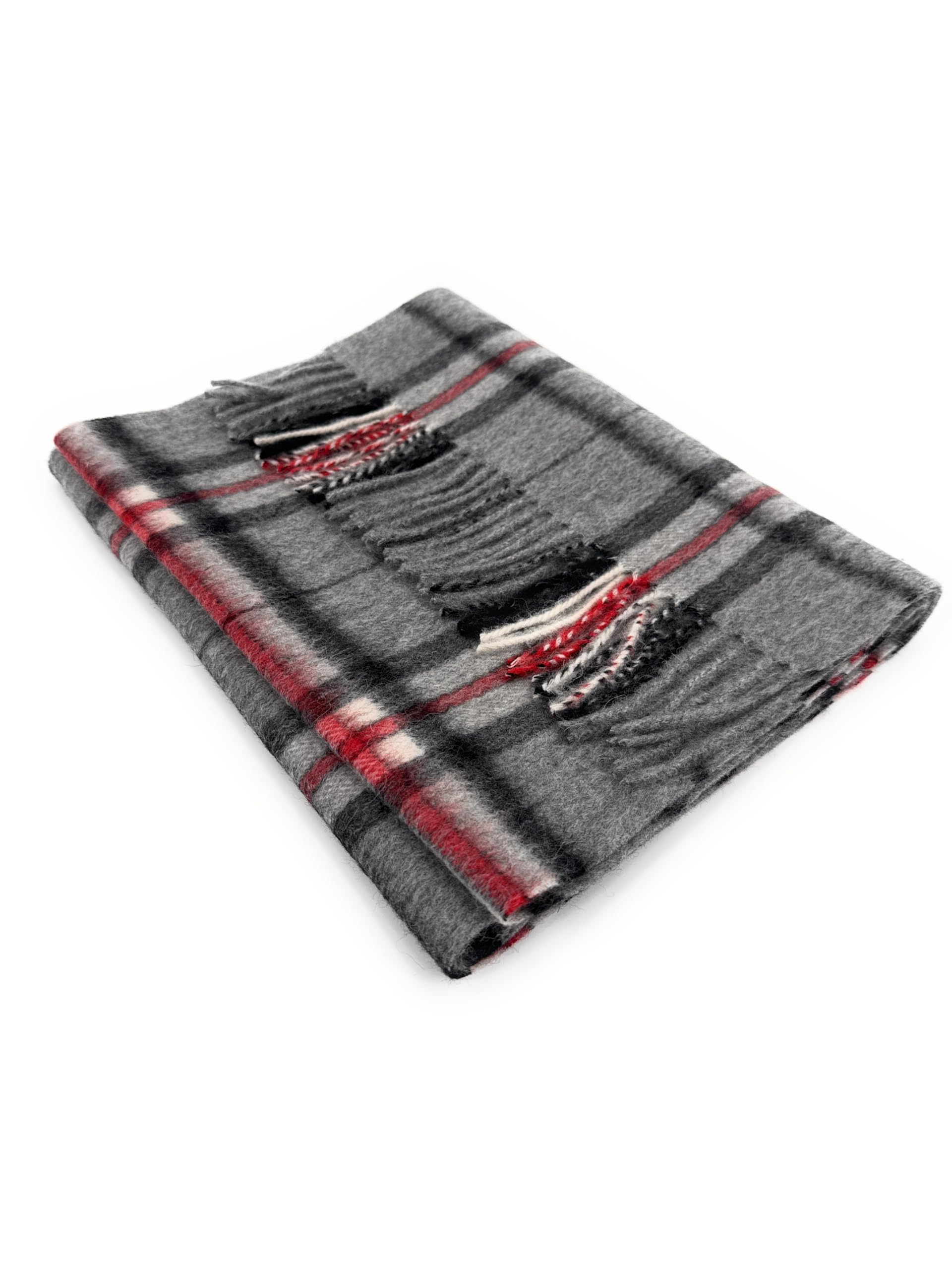 Tartan Tweeds Unisex Thomson Grey 100% Soft Lambswool Clan Tartan Scarf 30Cm X 180Cm (Thomson Grey)