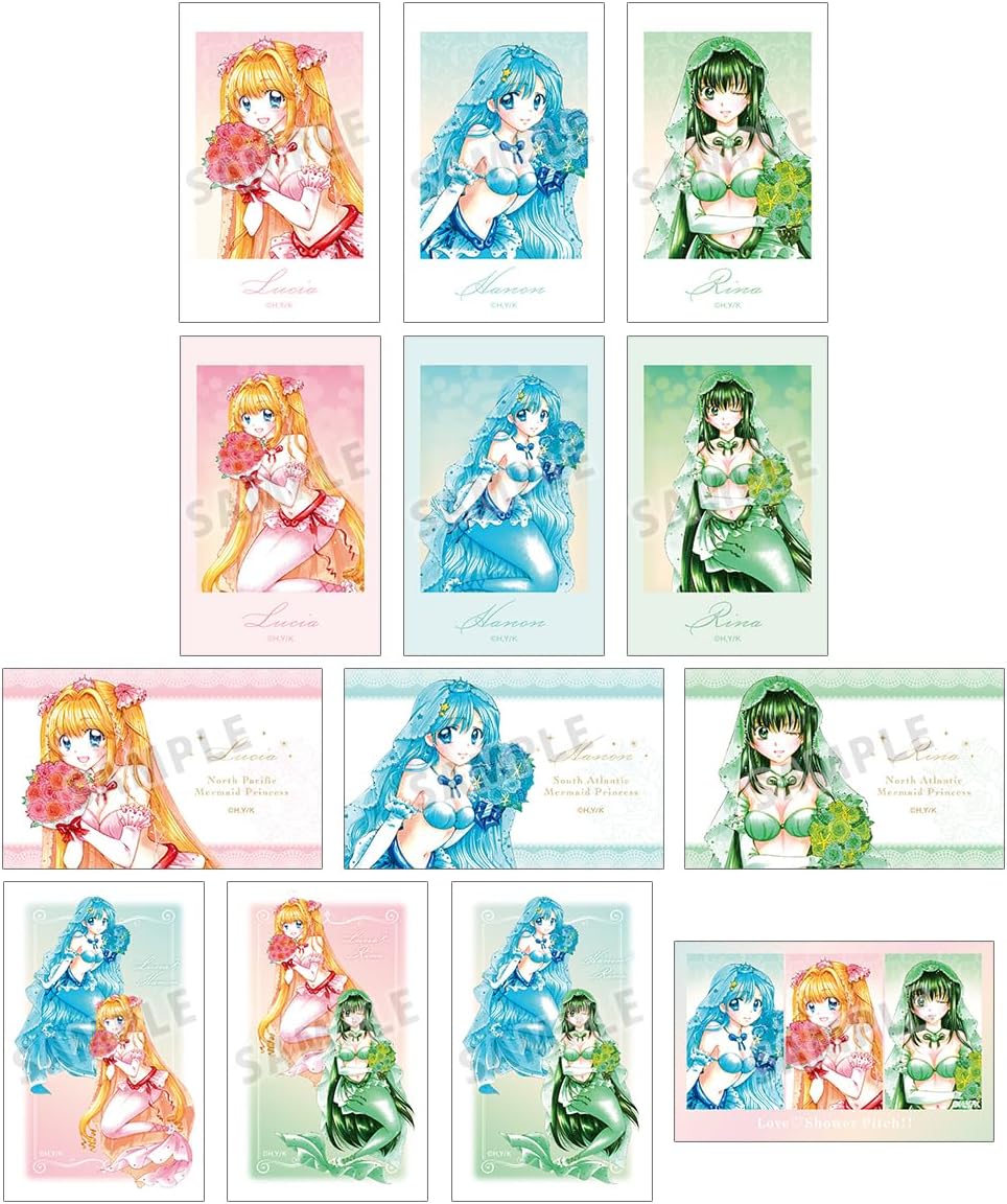 Pichi Pichi Pitch Hanamori Pink Sensei Drawing Wedding Mermaid Ver. Trading Illustration Cards, Box of 13