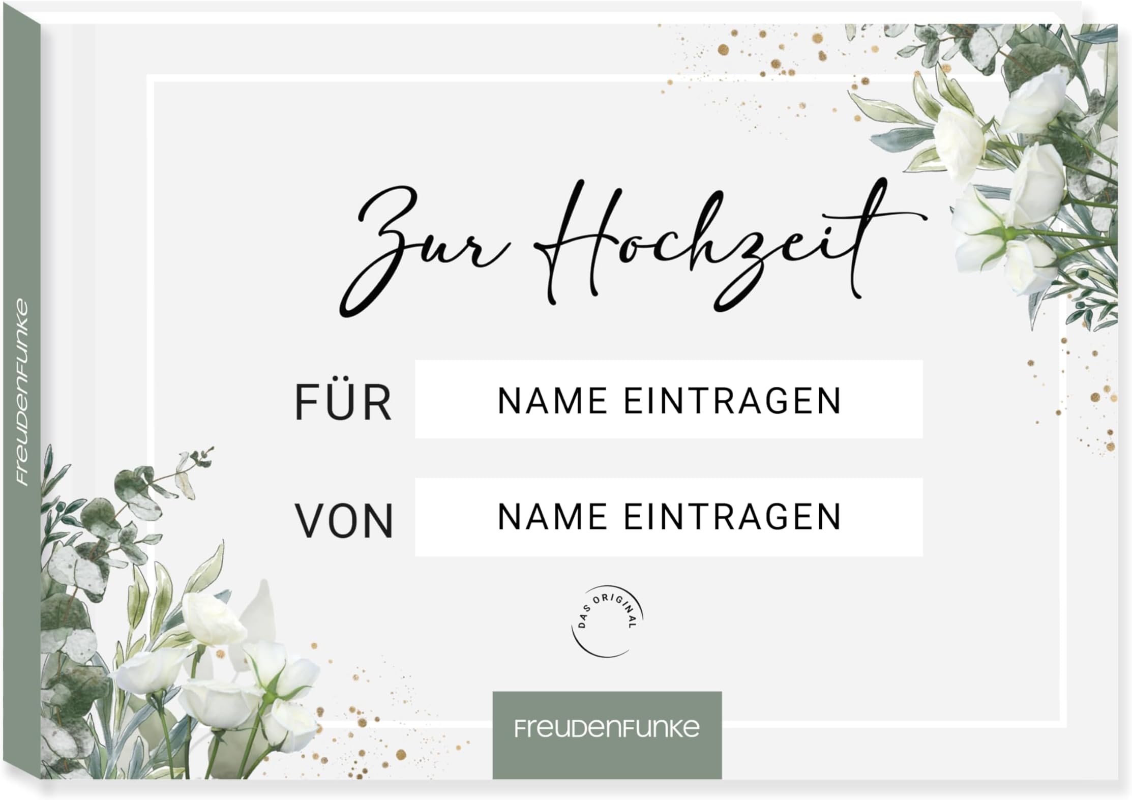 Freudenfunke Buch Zur Hochzeit - Buch zum Ausfüllen als Geschenk für das Brautpaar. Ausfüllbuch - leicht gemacht - mit Satzanfängen für persönliche Botschaften, auch geeignet für Geldgeschenke