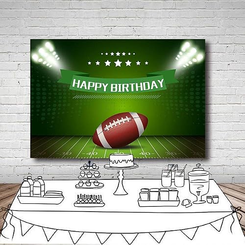 Miniatura 5 de MEHOFOTO - Fondo para fotografía de cumpleaños, diseño de fútbol americano