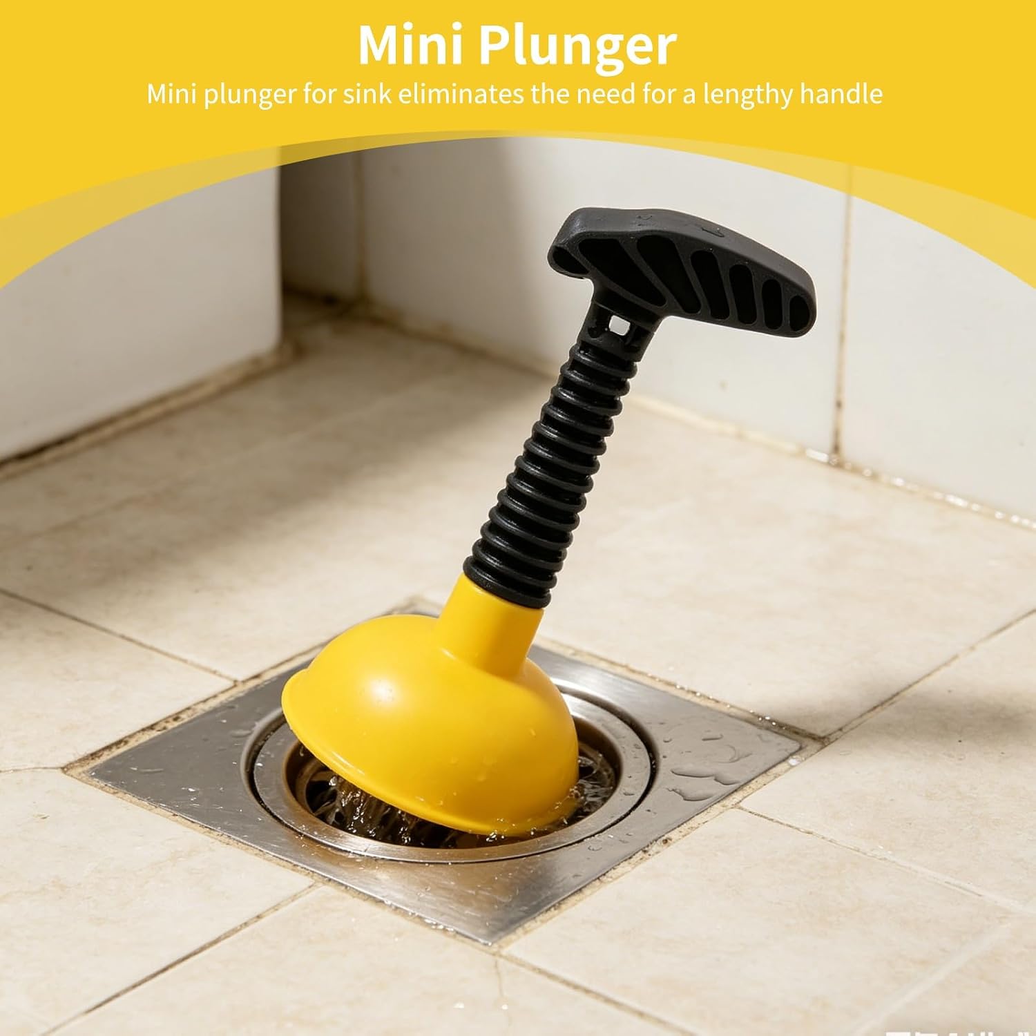Mini Plunger, Powerful Toilet Plunger Manual Toilet Unclogging Tool Small Bathroom Toilet Tool for Bathroom Kitchen (Style 2)