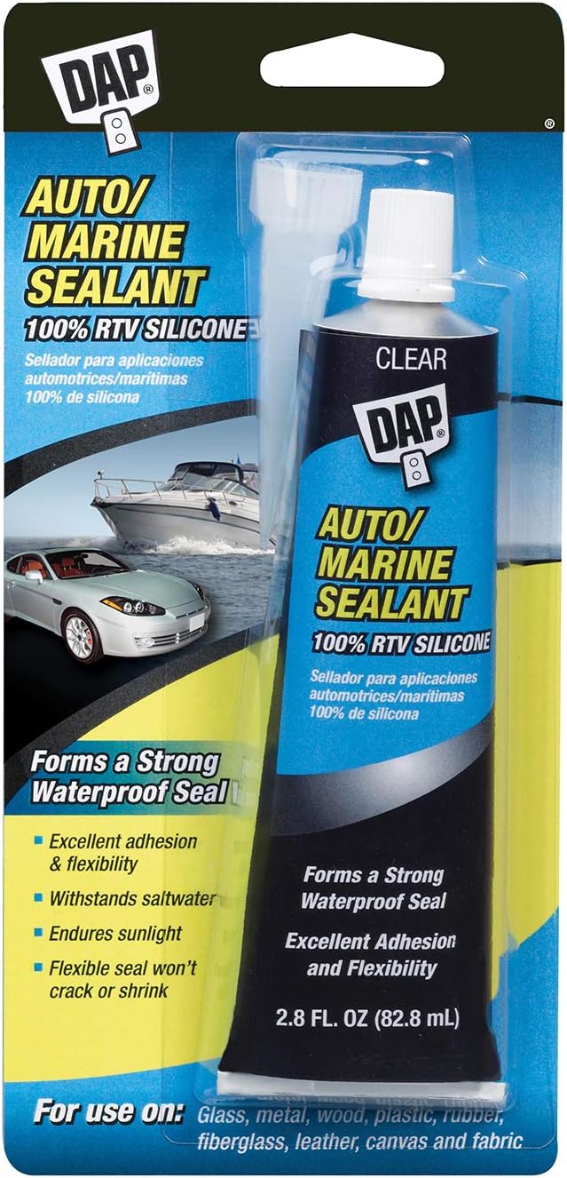 00694 2.8-Ounce Silicone Rubber Auto/Marine Sealant, Clear