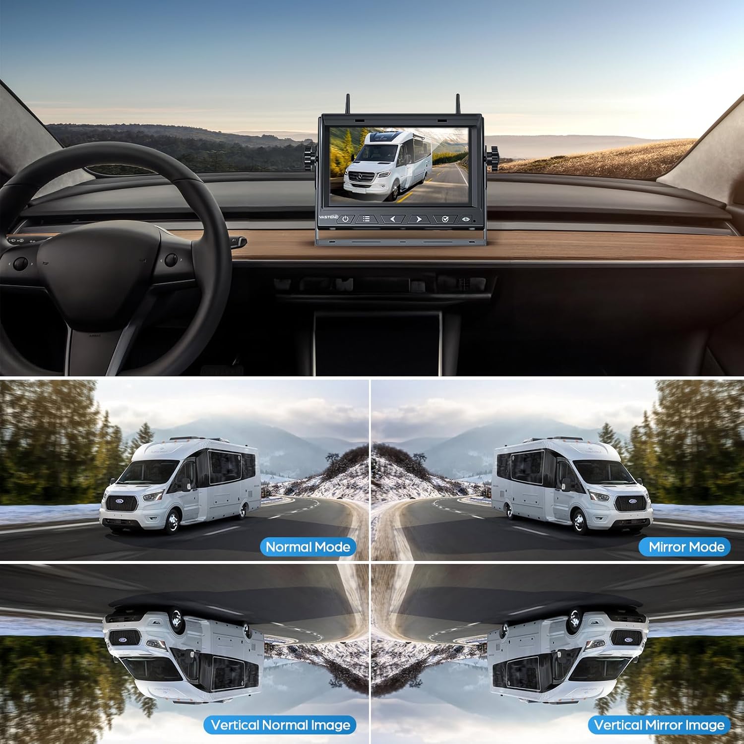 Various image display modes for VASTEND VS-7A monitor