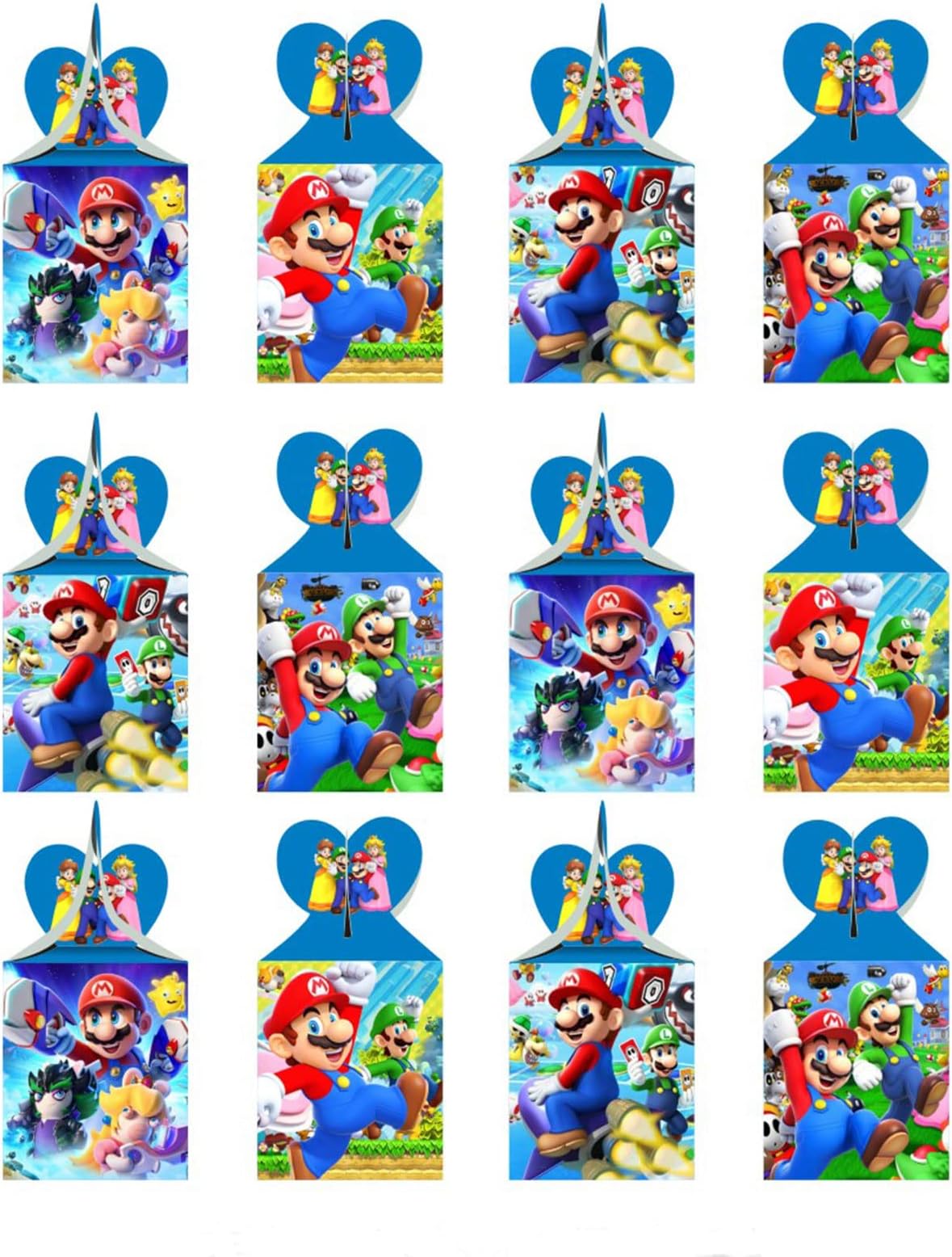 12 Pack Super Mario Candy Gift Bags Mario Bros Goodie Bags Mario Party Favors Mairo Party Bags Party Supplies for Mario Birthday Party Decorations