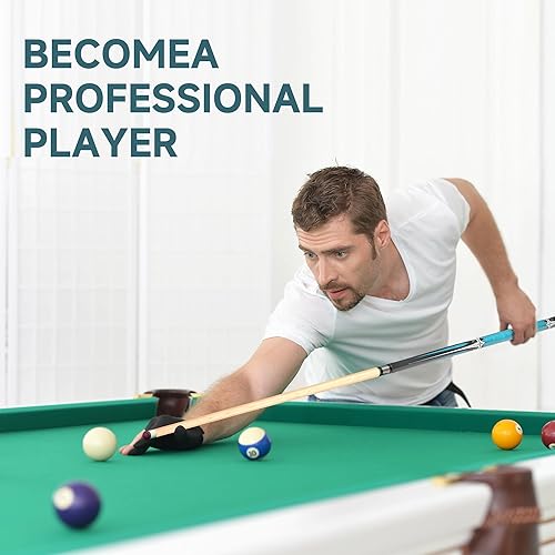 Miniatura 7 de HomeSeason Taco de Billar de 57" Tacos de Billar Profesionales de Baja Deflexión 567 g,Paquete de 2 (18/21oz),18oz,18oz con bolsa,19oz,19oz con