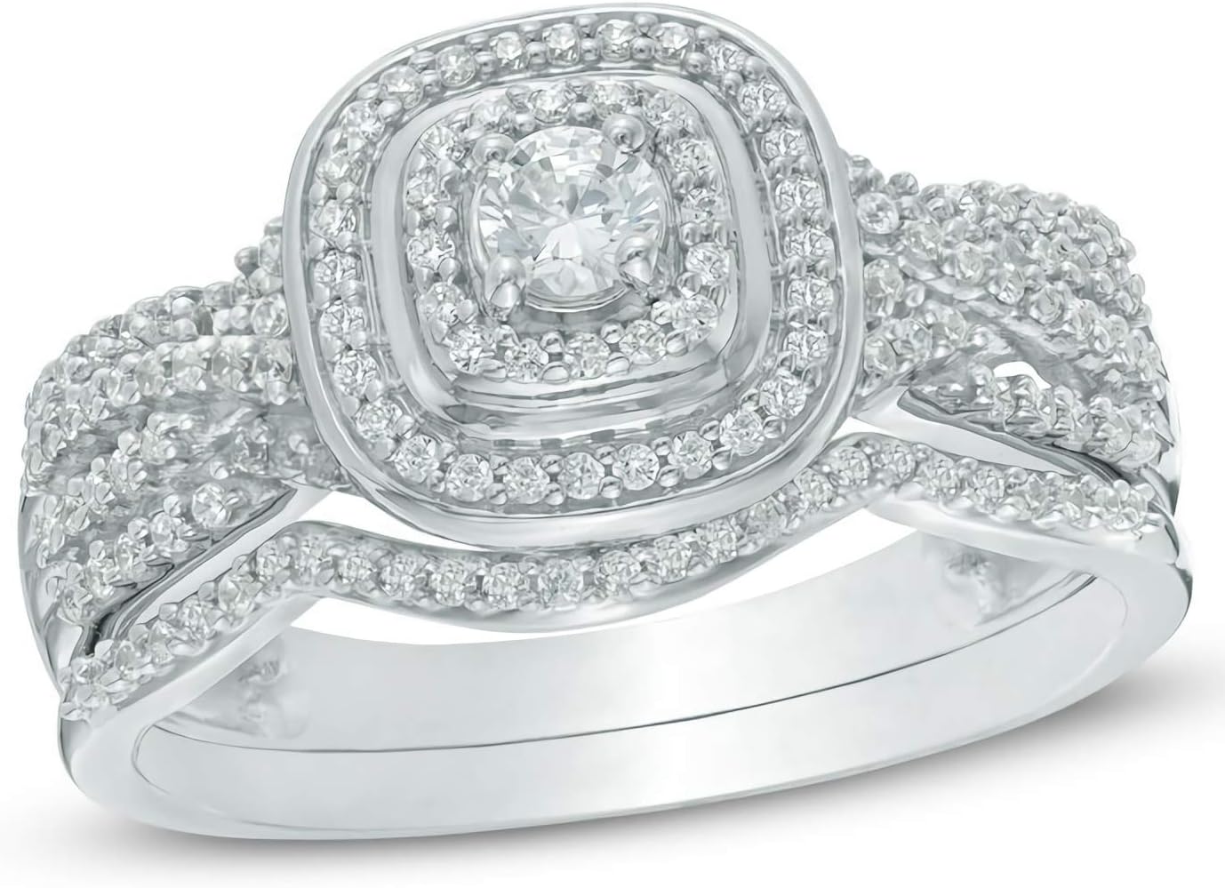 Bridal Set moissanite engagement rings for women 10K 14k 18K gold wendding ring Platinum Plated Silver 4 style moissanite rings