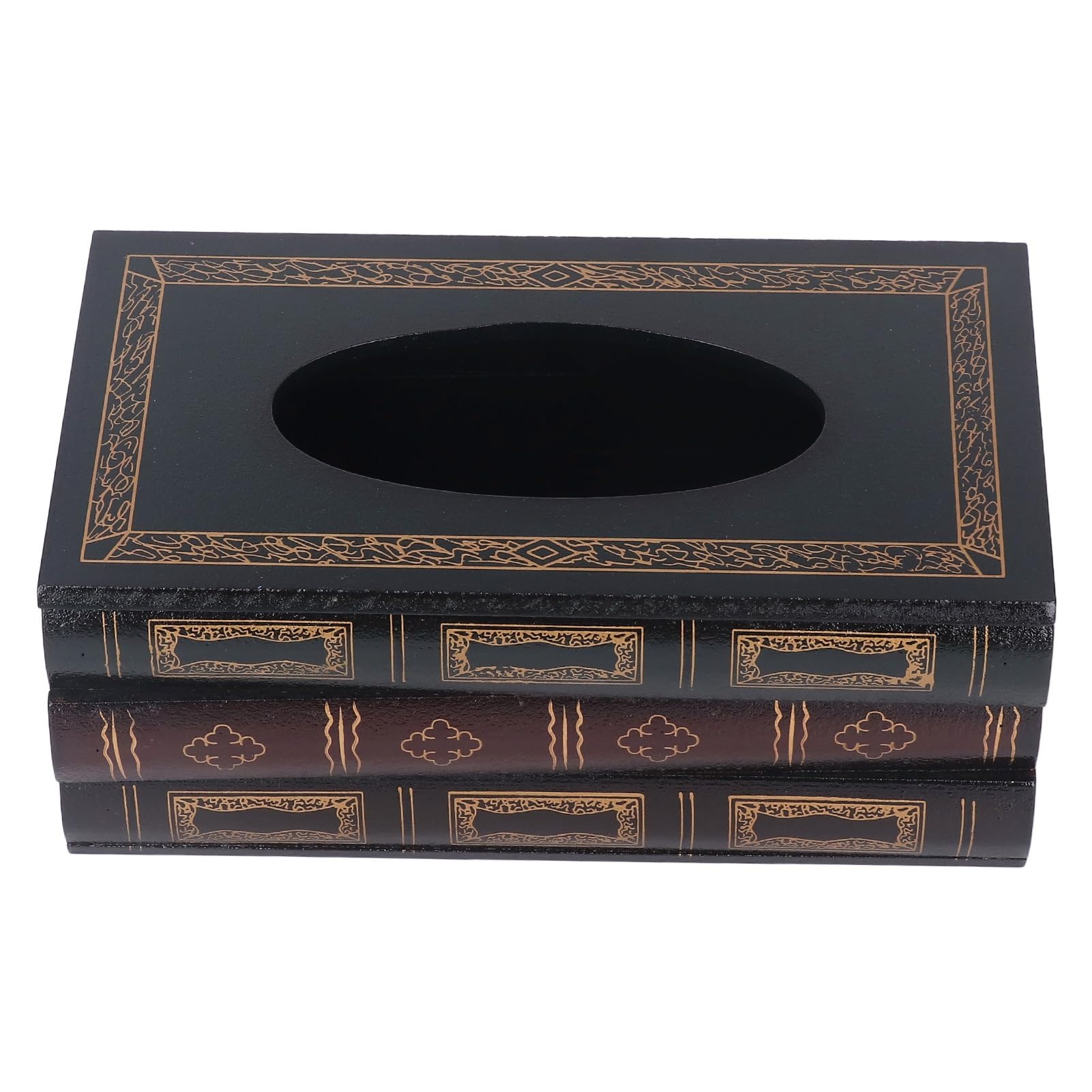 Soporte para caja de pañuelos para libros y dispensador de servilletas hogareño