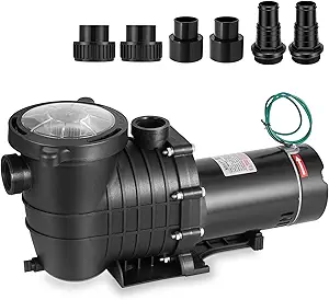 Amazon.com : Leomru 2 HP Pool Pump 6800 GPH Self Priming in/Above Ground Swimming Pool Pump 110V/220V Dual Voltage Single Speed Pumps with Strainer Basket 6Pcs Connectors