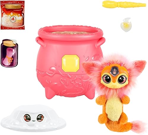 Miniatura 8 de Magic Mixies Magical Gem Surprise Fire Magic Cauldron - Reveal a Non-Electronic Mixie Plushie and Magic Ring with a pop up Reveal from The Fizzing