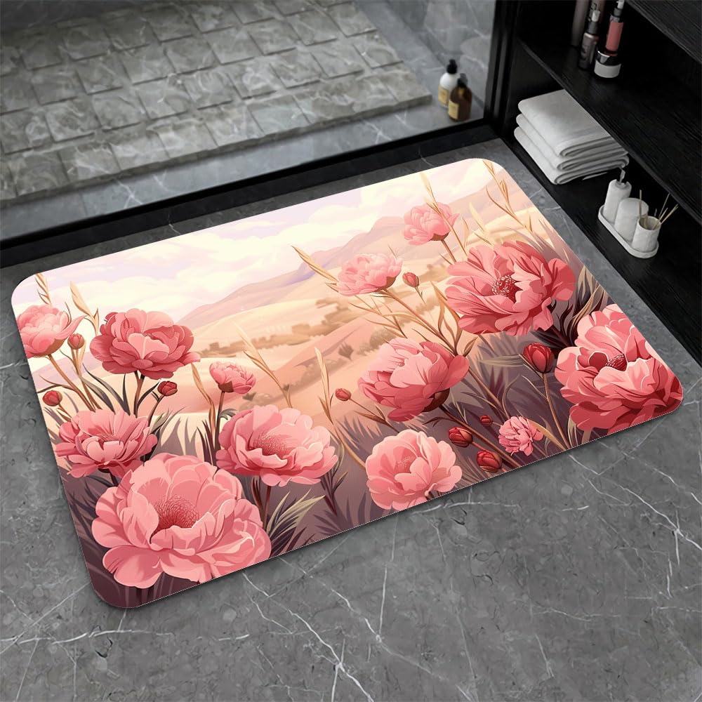 Tapis de bain en terre de diatomées 50x80 cm absorbant et antidérapant pour la salle de bain