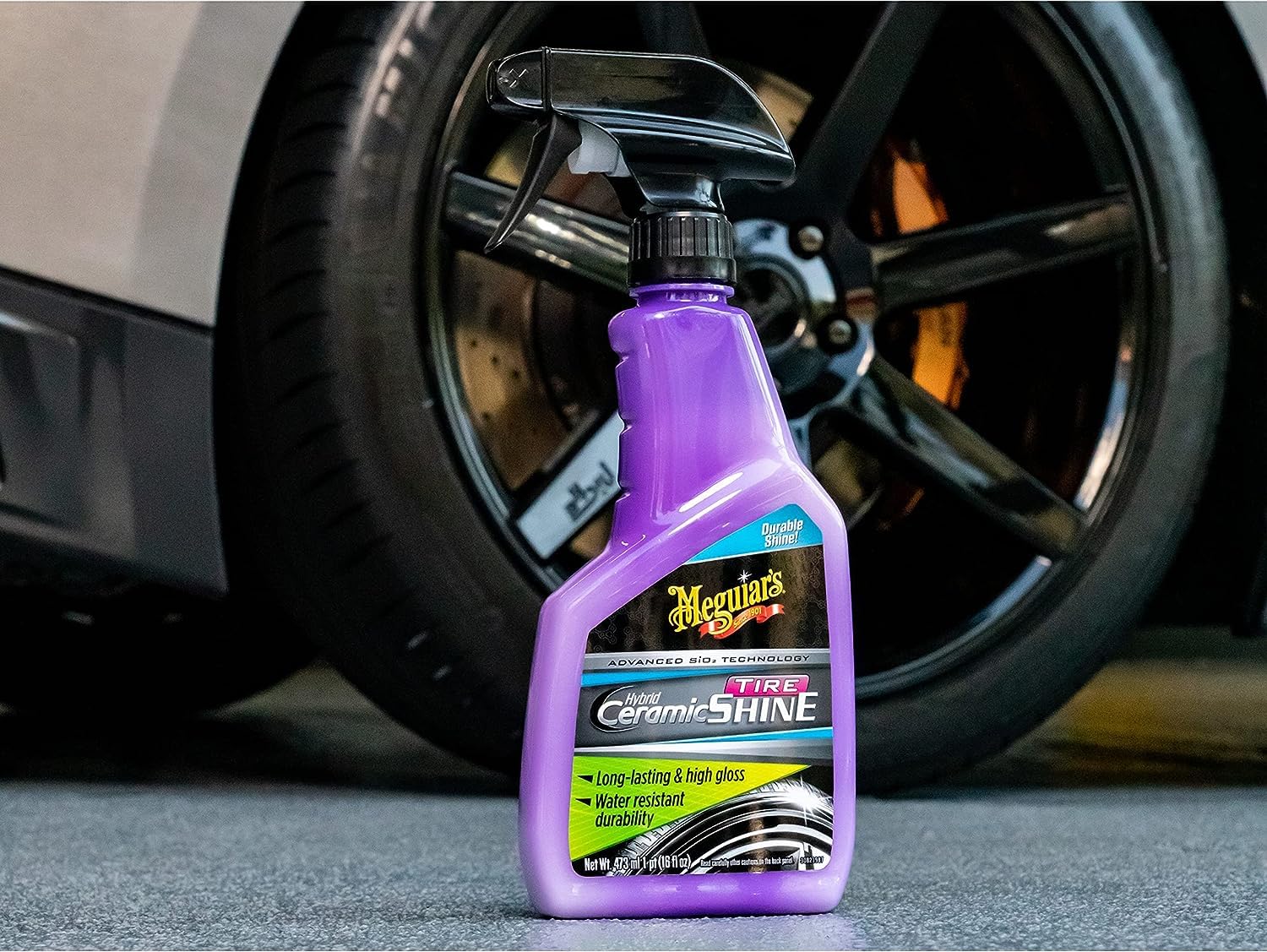 Meguiar’s Spray Brillant pneus - Hybride céramique G230416EU, 16 oz (473 ML) Bouteille, Noir
