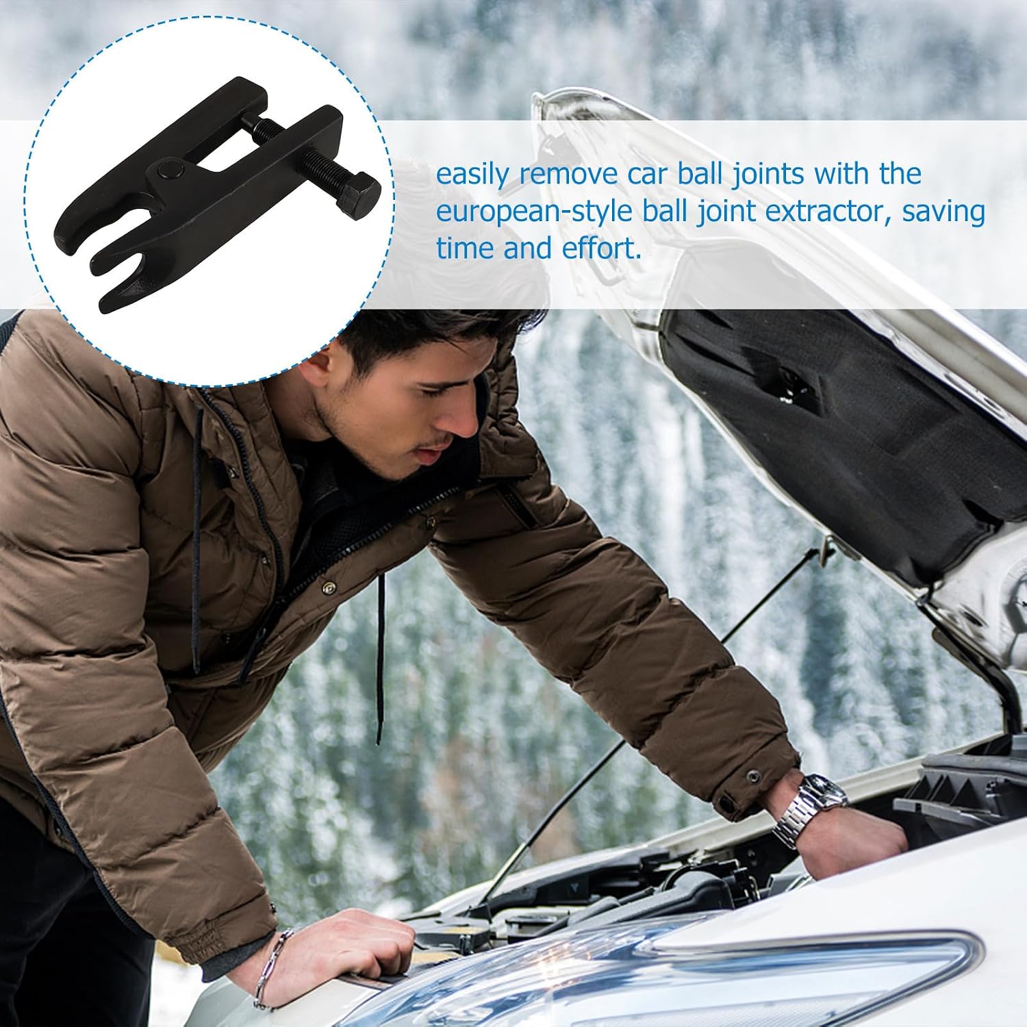 Heavy Duty Metal Ball Joint Separator Tool for Front Wheel Drive Vehicles, Balls Joint Remover and Tie Rod End Remover Auto Repair Tool for Car Accessories