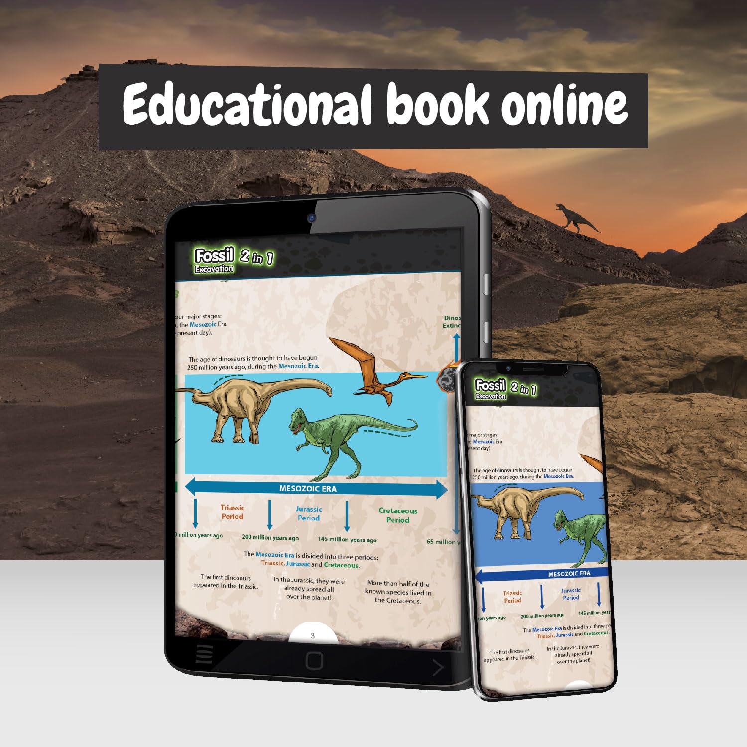Science4you Kit Dinosauri 2 in 1 - Fossili da Scavare che si Illuminan al Buio di 2 Dinosauri: T Rex e Triceratopo, Scheletro Dinosauro, Giocattoli per Bambini 6 7 8 9+ Anni
