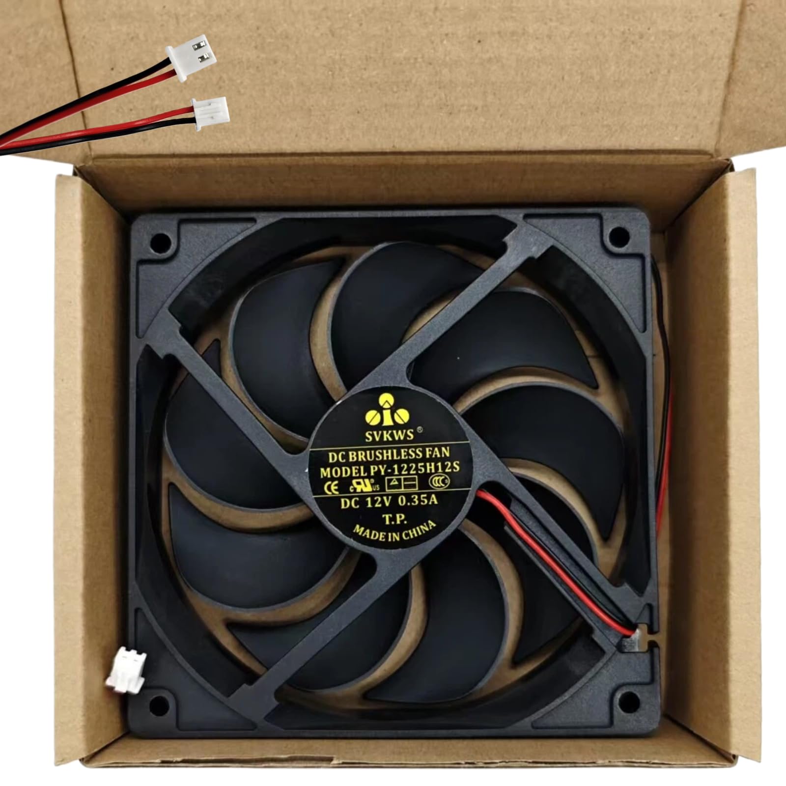 2026 Upgrade for PY-1225H12S 3-pin 9-Blades High Air Ice Maker Fan 12V 0.35A Replace with PowerYear/Opel/Silonn/Nugget/GE/NM-530 DC BRUSHLESS Ice Machine Fan&Computer,Cabinet Cooling Fan A2 — view 10
