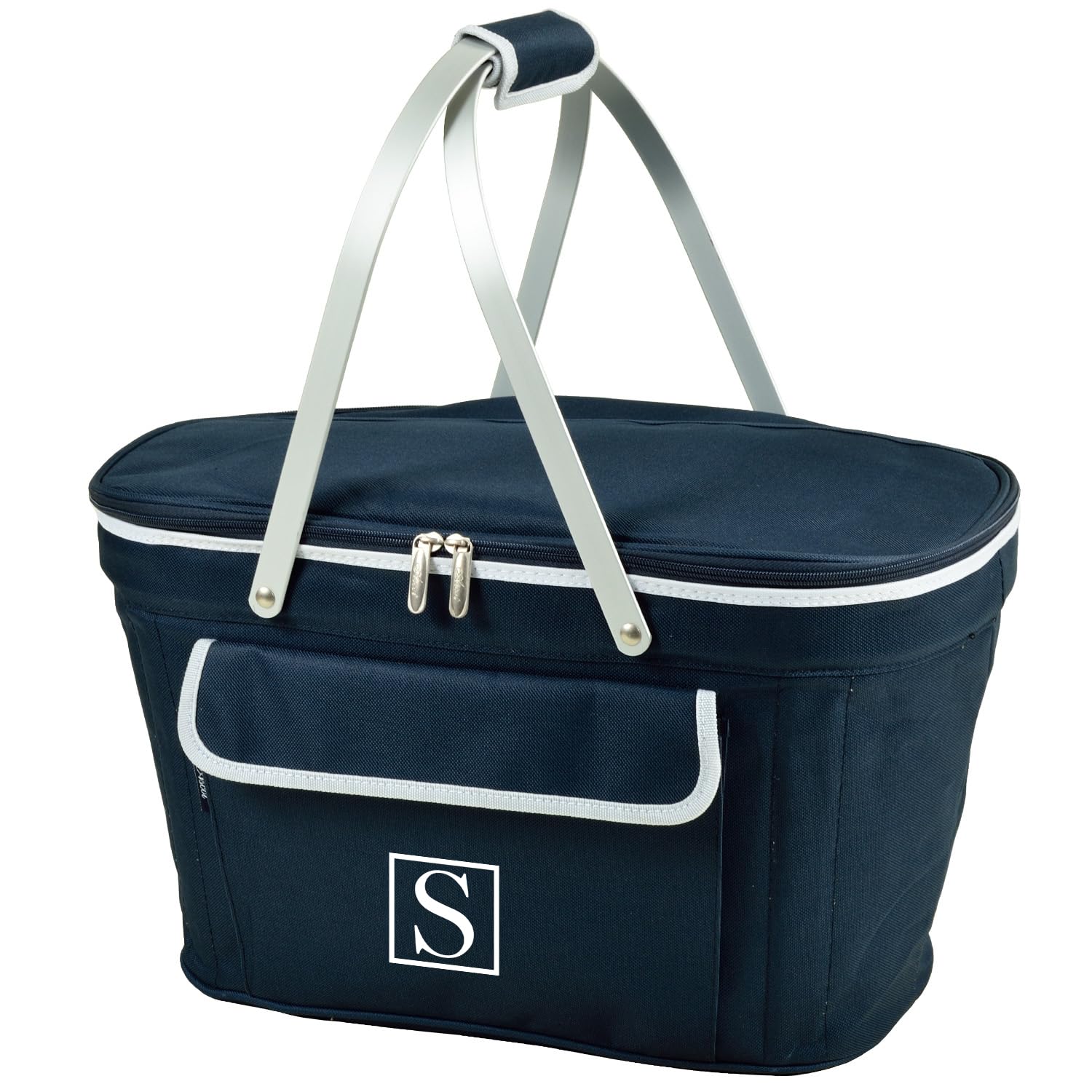 Picnic at Ascot Personalized Monogrammed Patented Insulated Folding Picnic Basket Cooler- Designed & Quality Approved in The USA