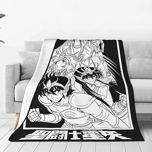 Miniatura 2 de Saint Anime Seiya - Manta de forro polar de franela mullida para sofá, cama, silla, manta para mujeres y hombres, 50 x 40 pulgadas