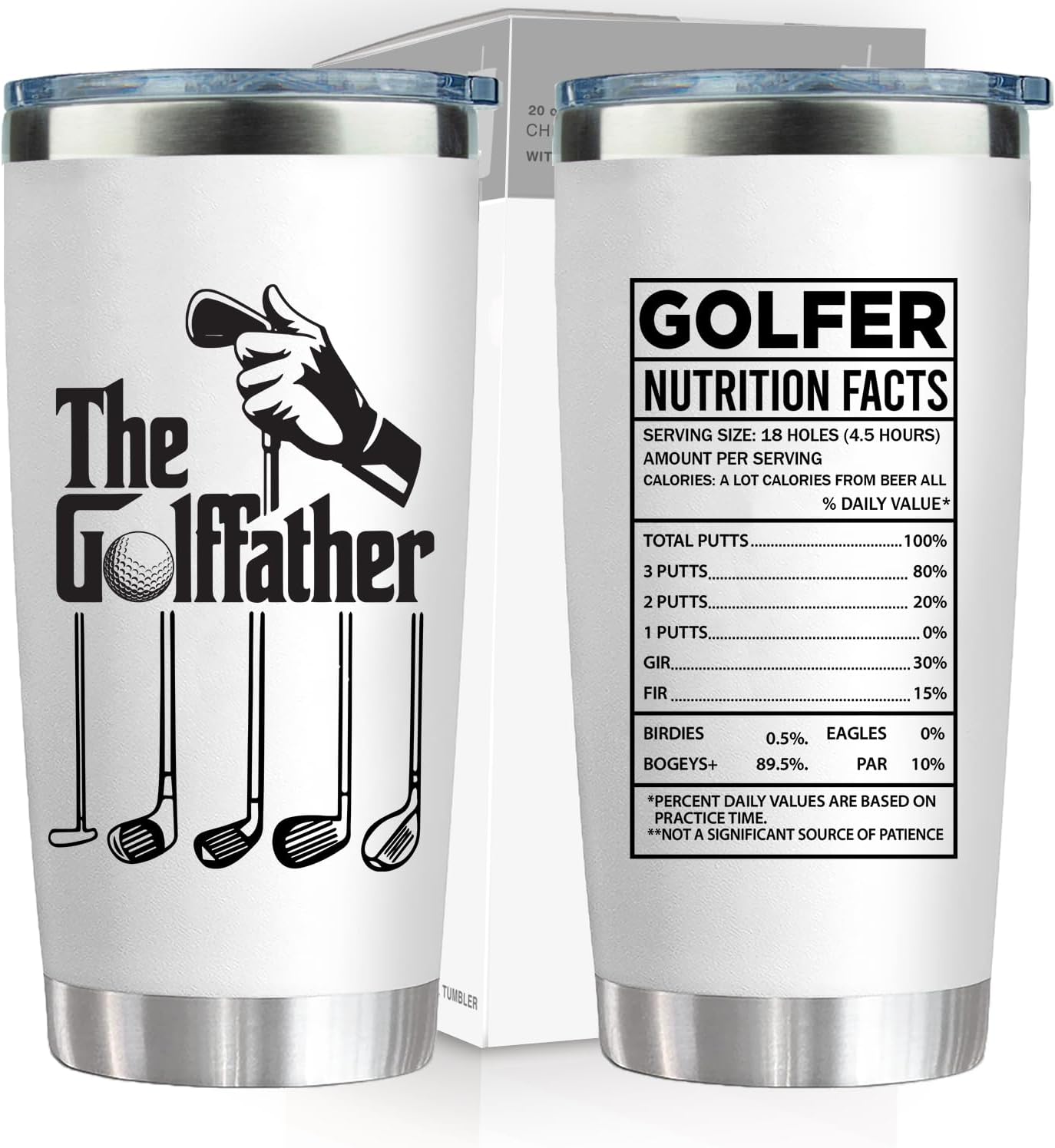 Golf Birthday Gifts For Men, Women Husband, Grandpa, Uncle - Golf Cups Ideas On Father Day - 20 Oz Stainless Steel Tumbler - Funny Golfer Gift For Coworkers, Friend, Mom, Wife