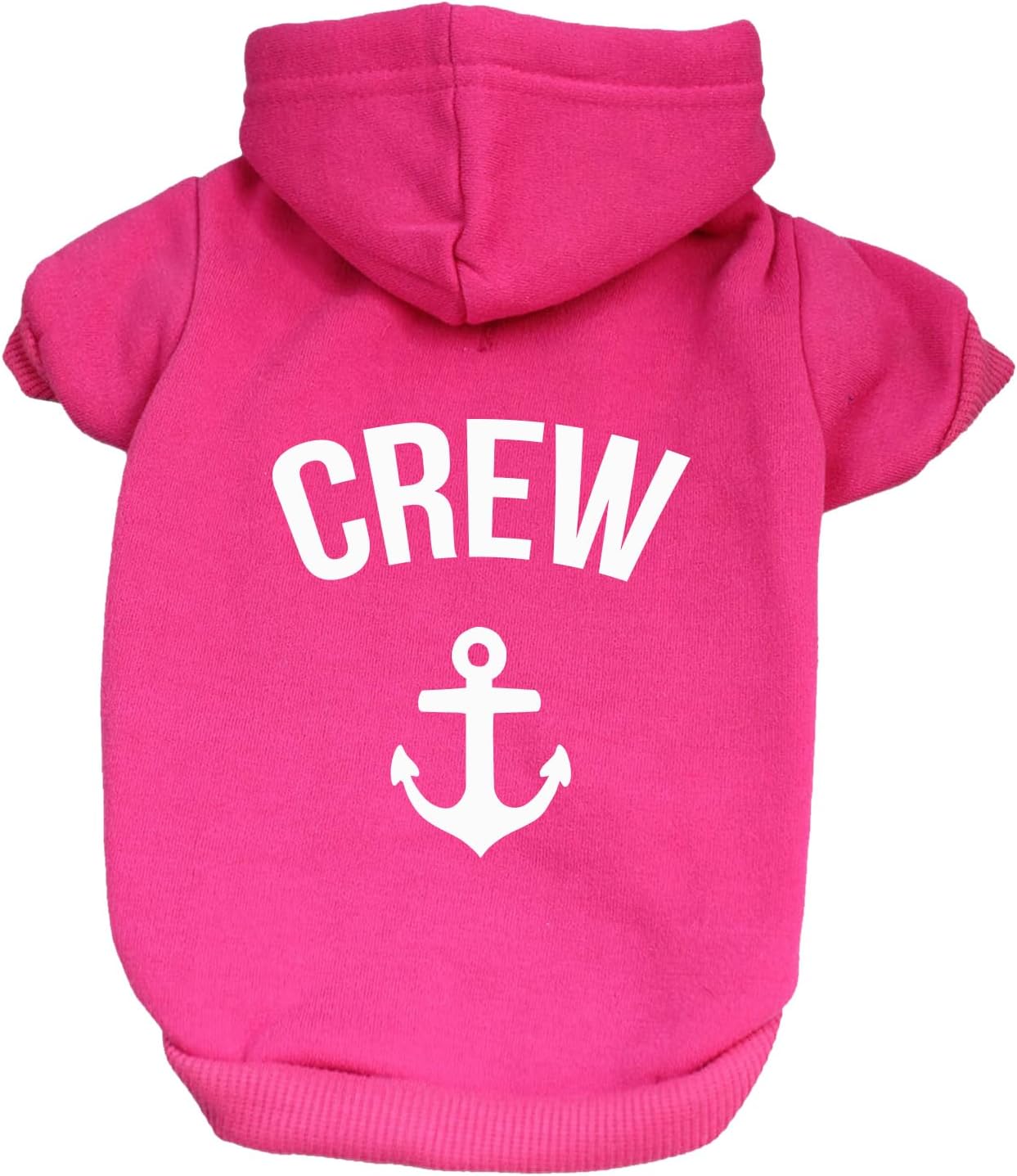 Crew with Anchor Summer Dog Hoodie Fleece Lined Pullover Sweatshirt with Leash Hole (Green, 2X-Large 265)