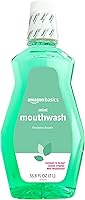 Vista 1 de Yaxa Basics Enjuague bucal Fresh Breath, menta, 33.8 onzas líquidas, (anteriormente Solimo)