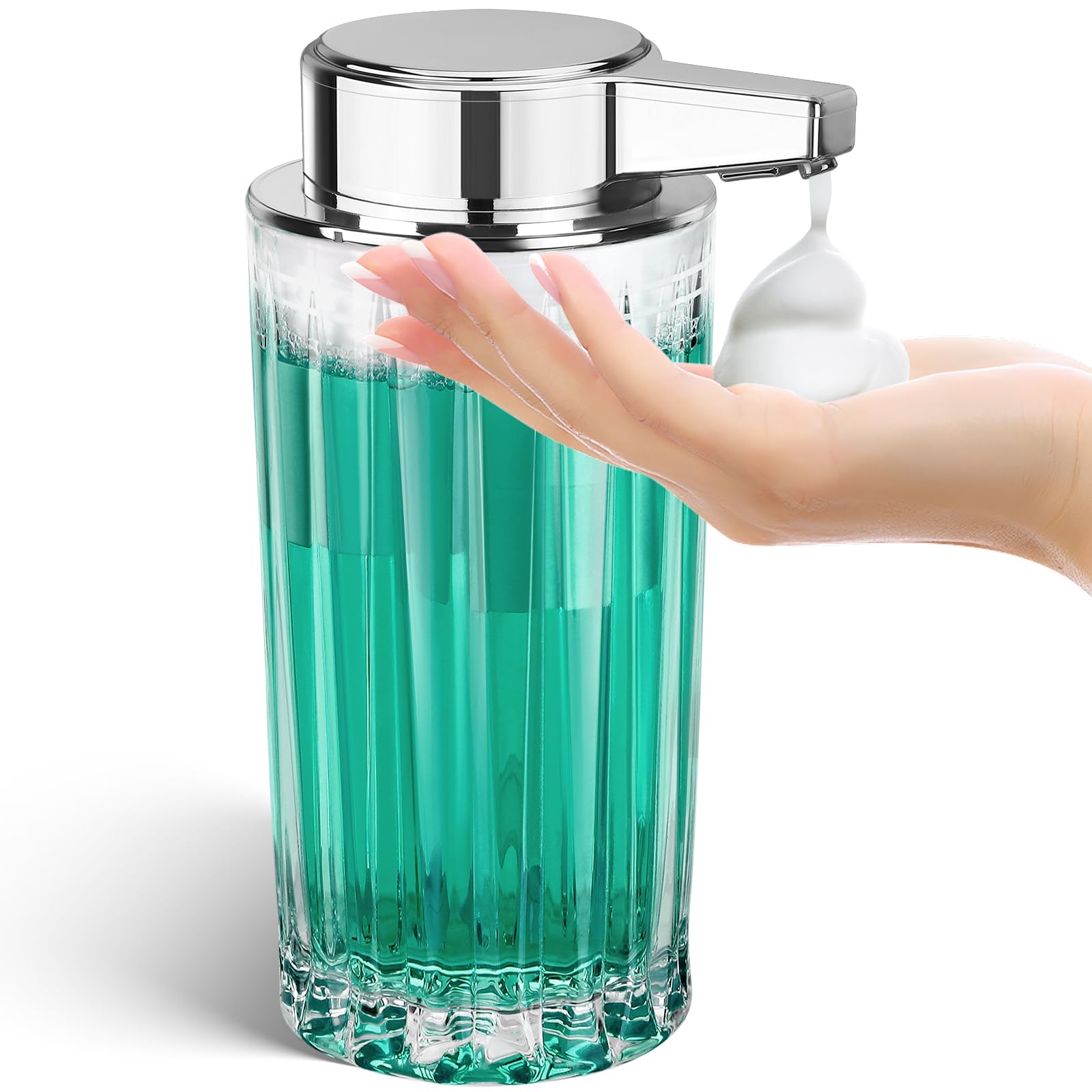 Blancel Dispenser automatico di sapone in vetro ricaricabile senza contatto