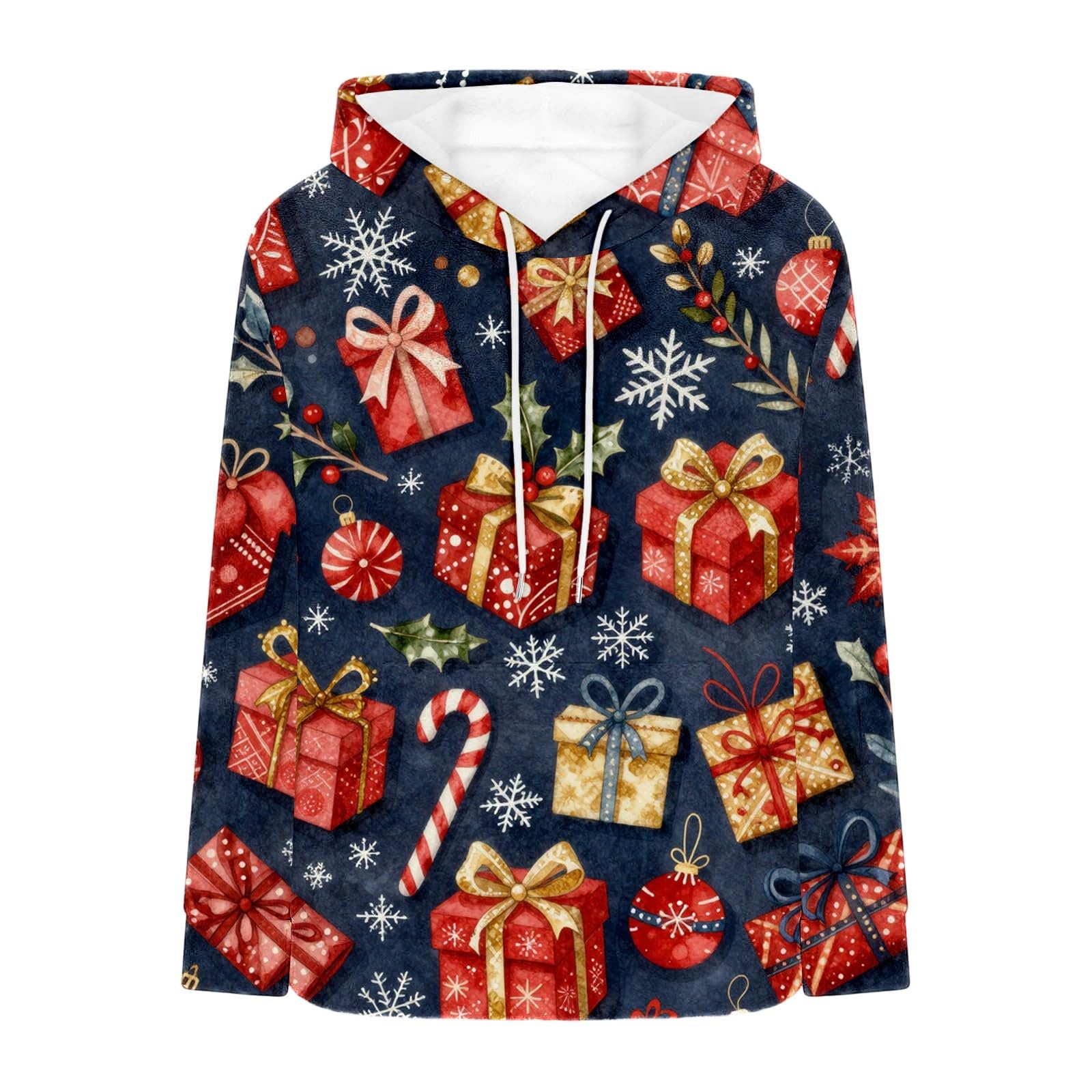 Weihnachtspullover Damen Mit Kapuze Pullover Lustig Hoodie Weihnachten