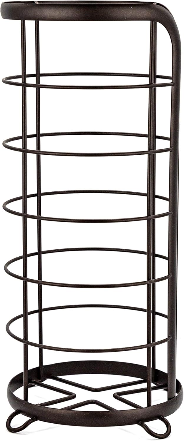 Brookstone Toilet Paper Holder, Freestanding Bathroom Tissue Organizer, Minimal Storage Solution, Stylish Design, Holds Up to 3 Extra Large Rolls, Bronze (BKHB63555) : Everything Else