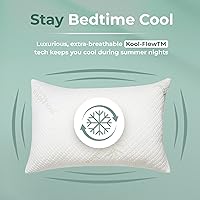 Vista 5 de Snuggle-Pedic Almohada de espuma viscoelástica triturada, las almohadas frescas originales para personas que duermen de lado, estómago y espalda