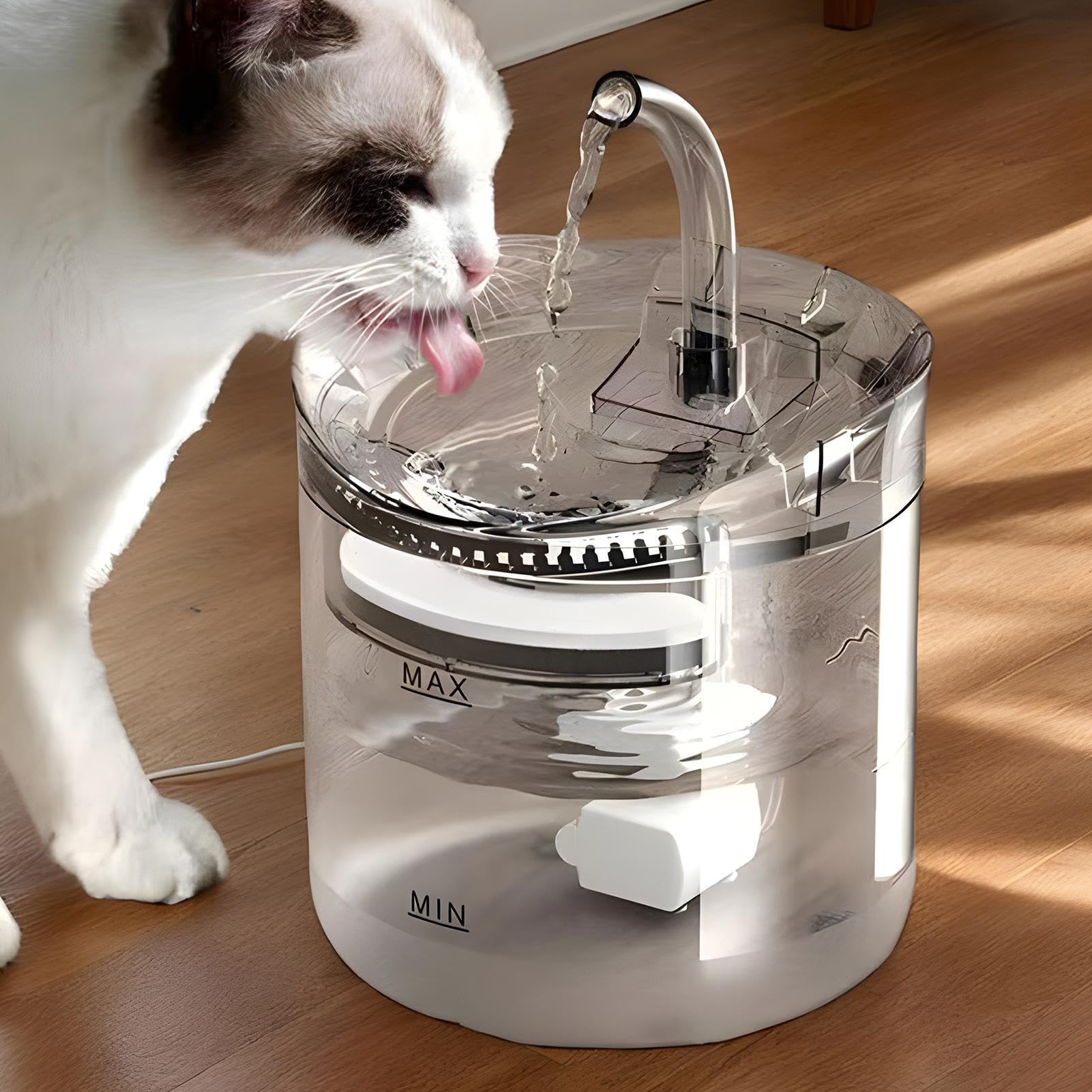 Fontana D'Acqua Per Gatti 2L Distributore D'Acqua A Automatico Silenzioso
