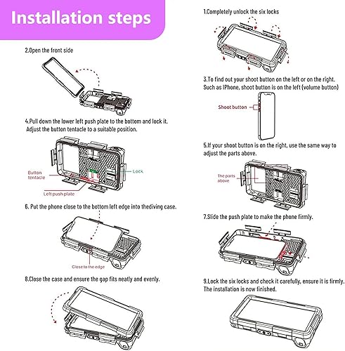 Miniatura 7 de Funda universal para teléfono de buceo bajo el agua con cordón para esnórquel, impermeable, buceo, natación, video fotográfico, para iPhone