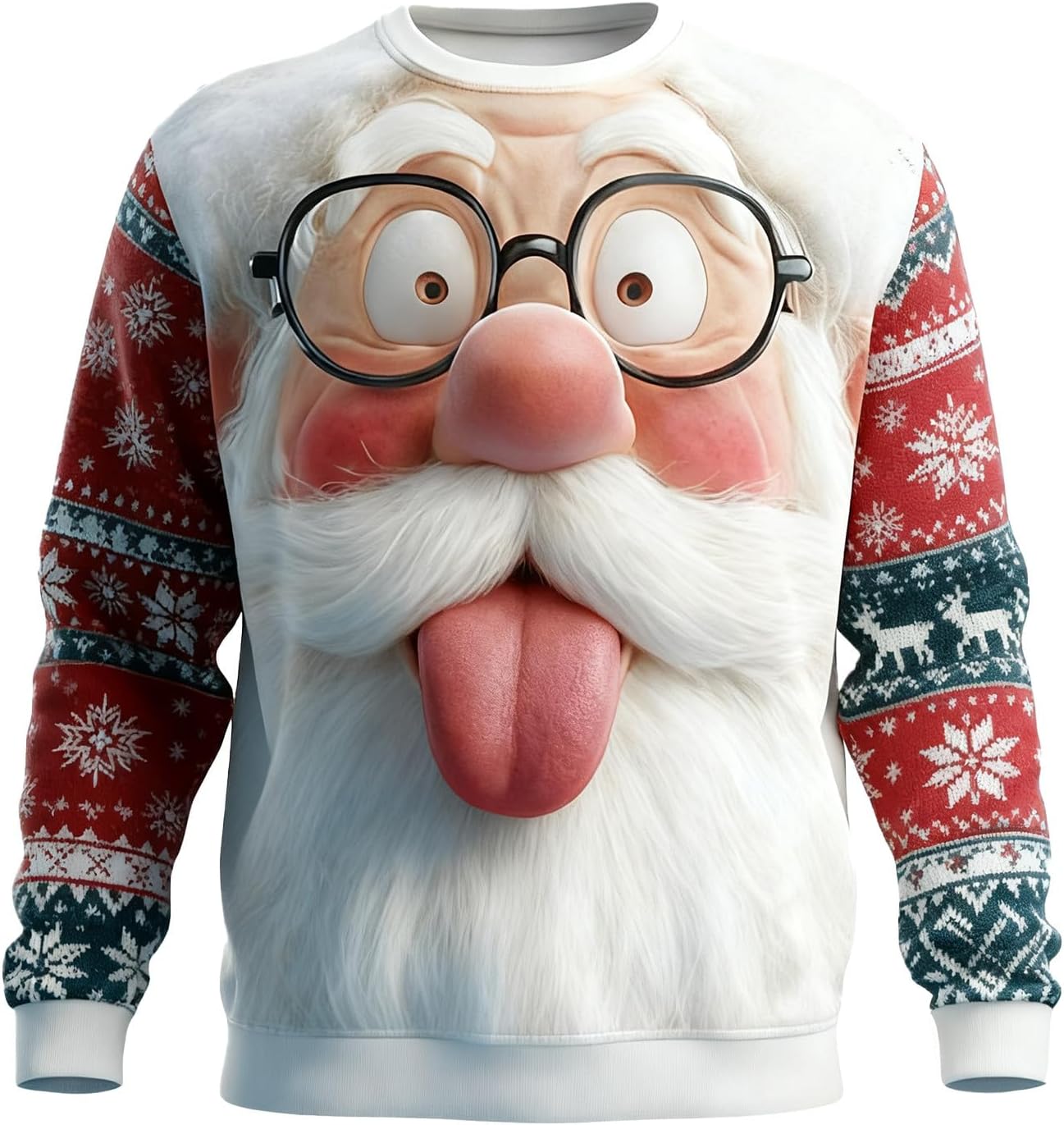 Pull De Noël Homme Moche Et Drôle - Col Rond, Manches Longues, Motif 3D Imitation Laine | Idéal Pour Soirées Ugly Sweater, Fêtes, Cadeau Décalé - 5