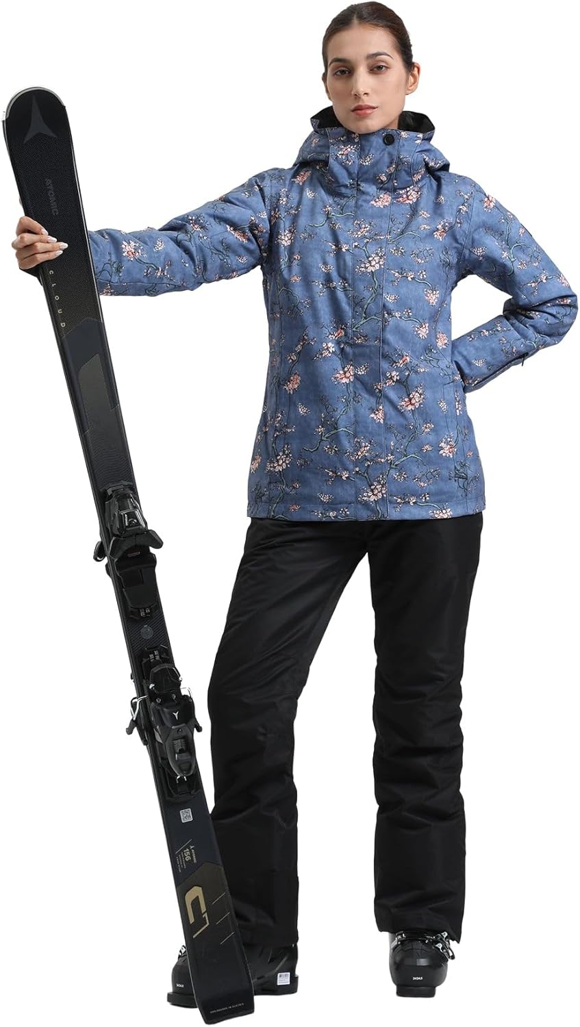 IMPHUT Women's Ski Jackets and Pants Snowboarding Snowsuit Coat Warm Hooded Waterproof Windproof Insulated - Image 2