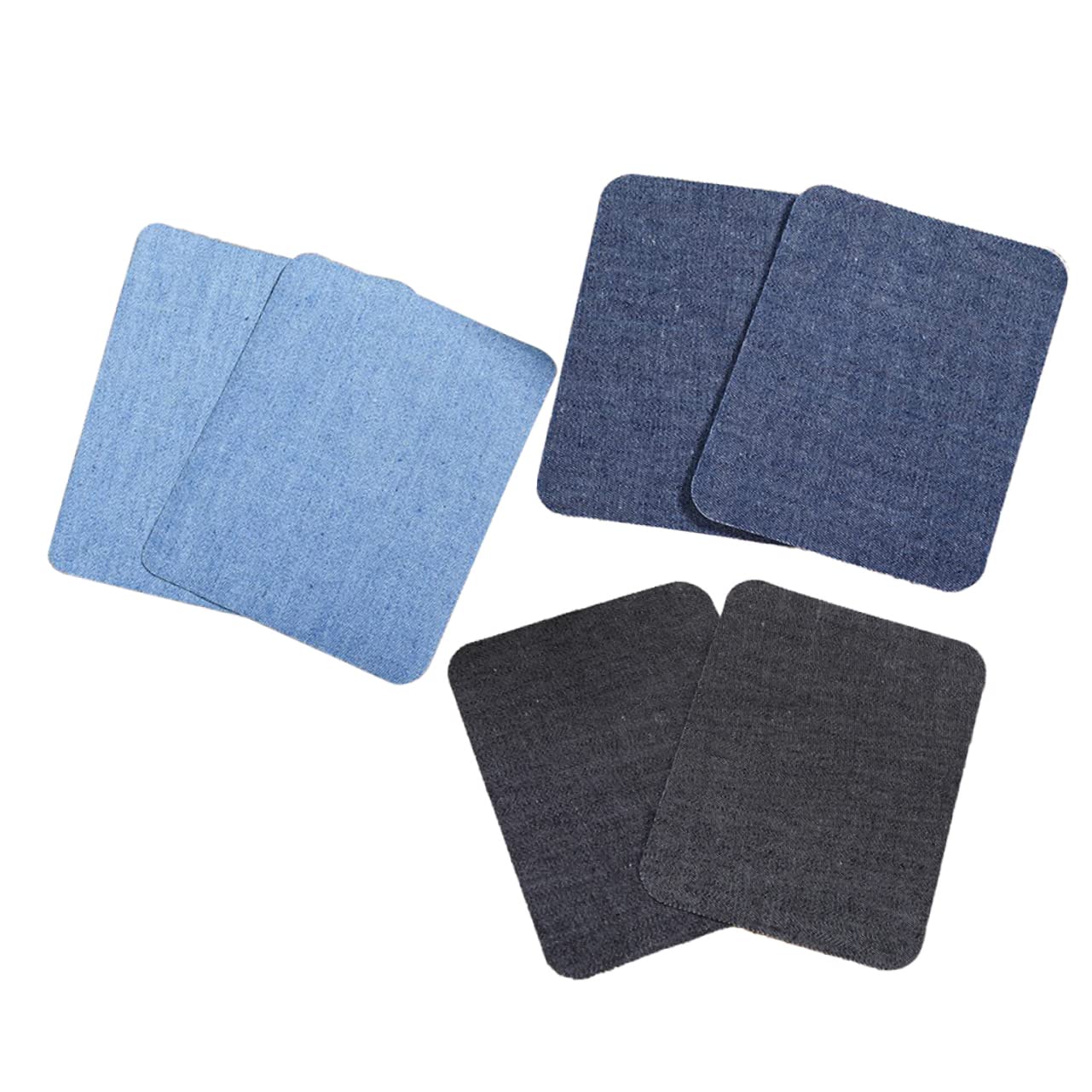 SHINEOFI 36pezzi Patches Adesivi Denim Per Riparazione e Decorazione Nero Blu Scuro Blu Facili Da Applicare Con Ferro Da Stiro Per Jeans Magliette e Zaini