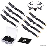 CamKix Propellers Replacement for DJI Spark - 2 Sets (8 Blades) - With Convenient Storage Box - Quick Release Foldable Wings - Flight Tested Design - Essential Accessory For Your DJI Spark Drone