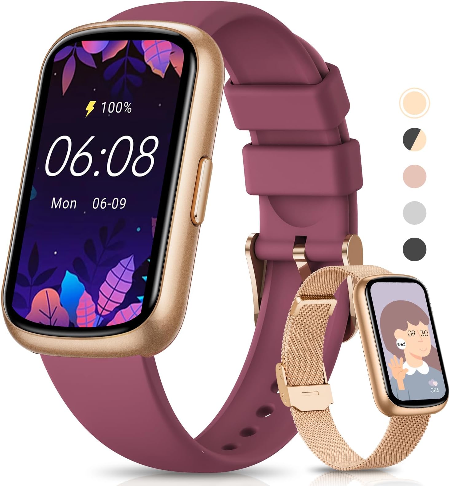 Fitness Trackers,Smart Watches for Men Women with 24/7 Heart Rate/Sleep Monitor, Fitness Watch with IP68 Waterproof, Health Activity Trackers for Android and iPhone