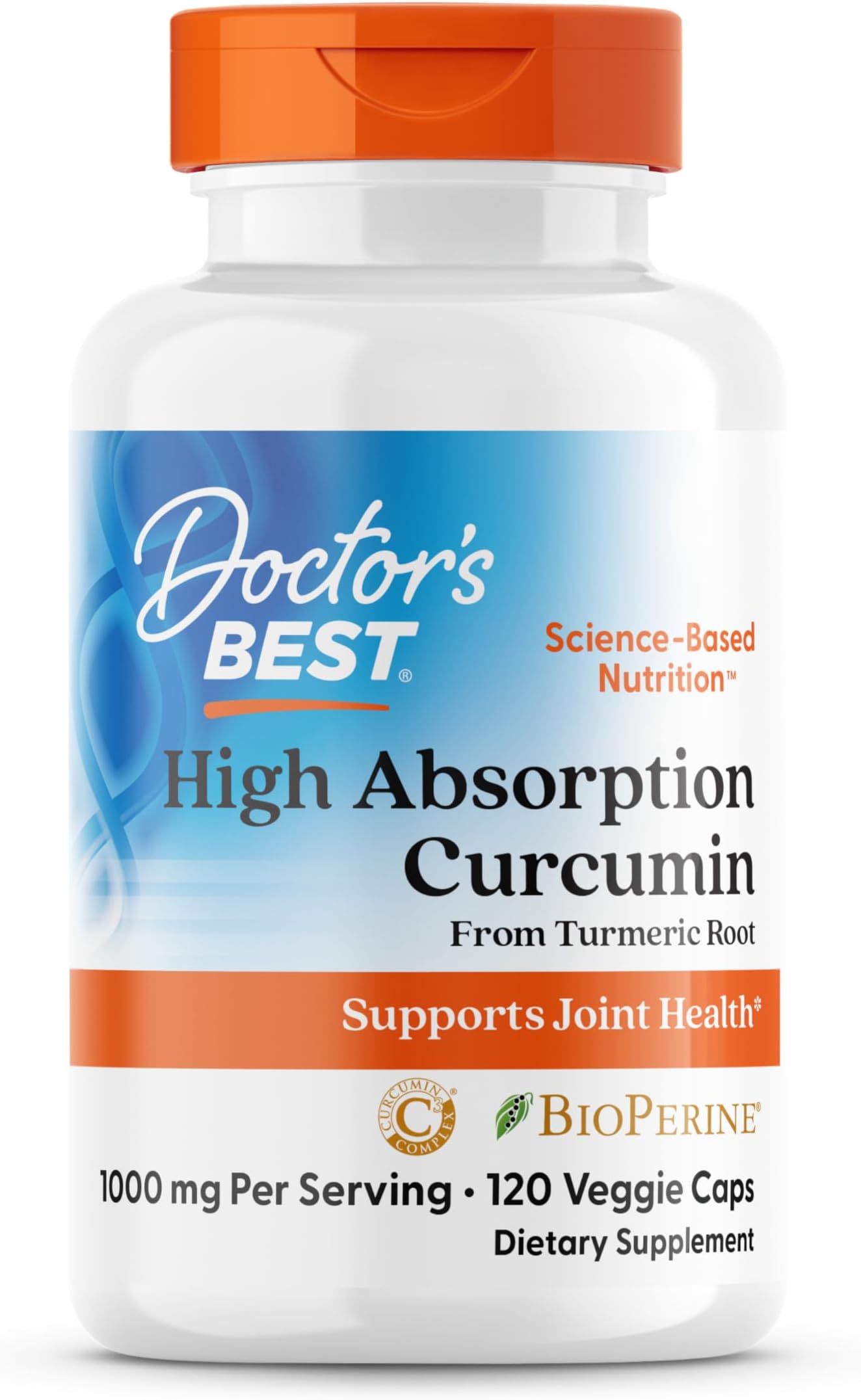 Turmeric Curcumin Supplement 1000mg for Men & Women - Curcumin Caps from Turmeric Root, Black Pepper Extract (BioPerine), 95% Piperine, Joint Health Support, Non GMO - 120 Veg Capsules