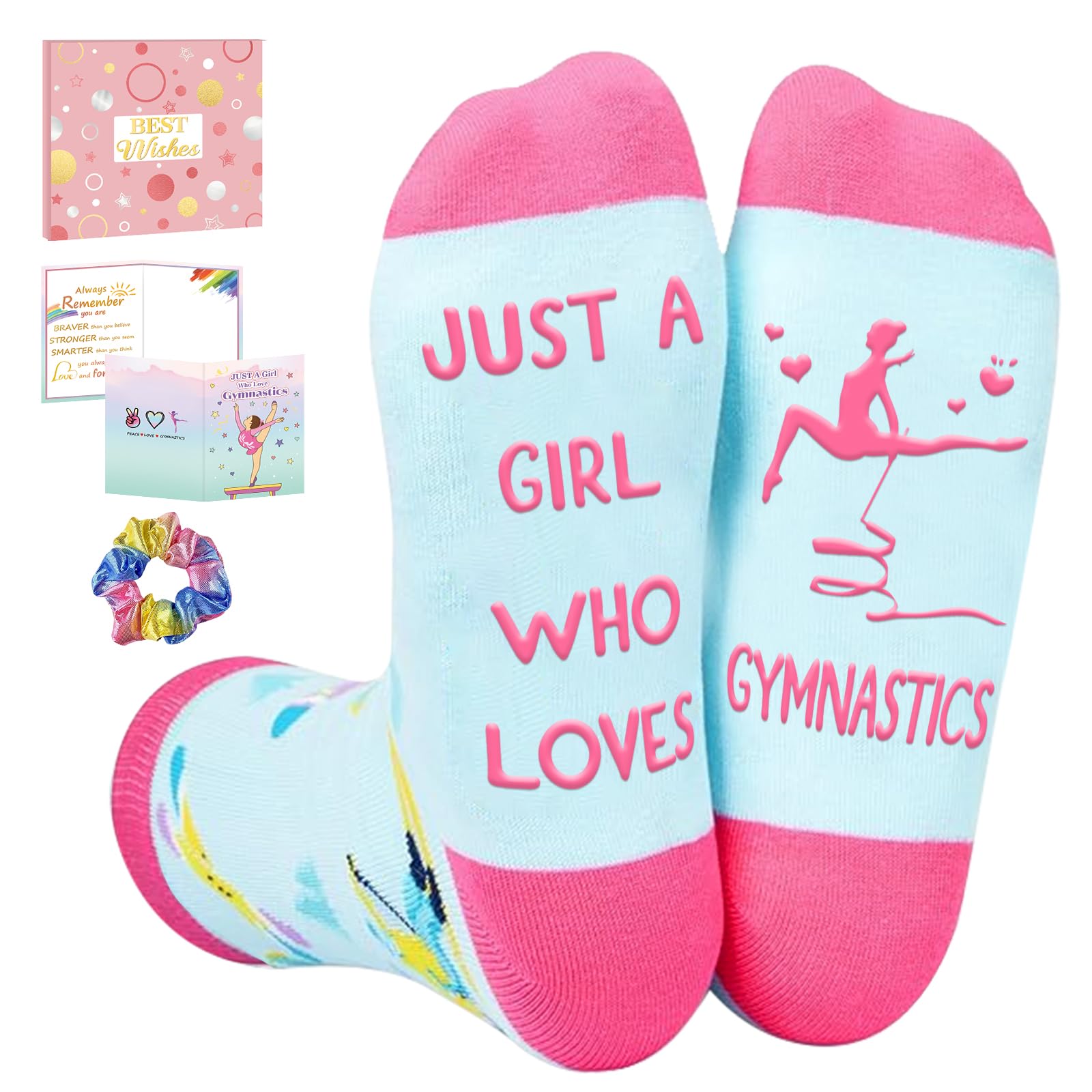 Juesly Fun Gymnastic Socks: Perfect Gift for 7-11 Year Old Girls (Birthday/Christmas)